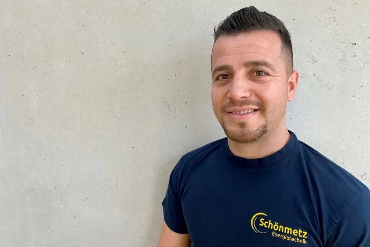 Blerim vom Team Energietechnik Schönmetz